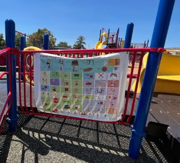 large Playground communication banner with picture icons